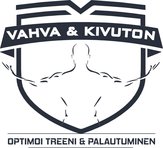 Vahva & Kivuton logo. 